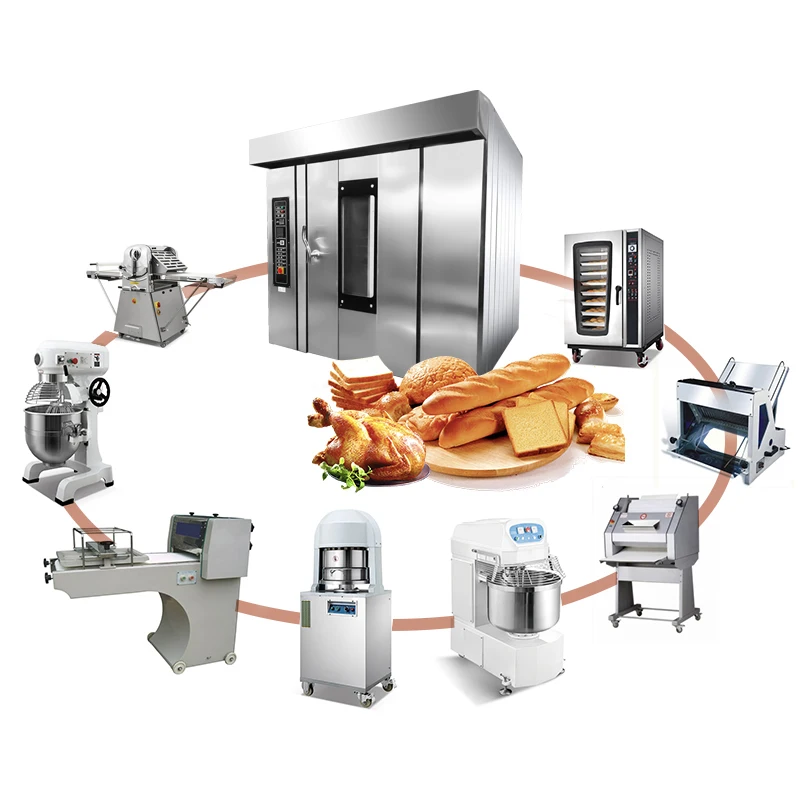 complete baking equipment pizza machine rotary oven automatic bakery biscuit oven for sale china