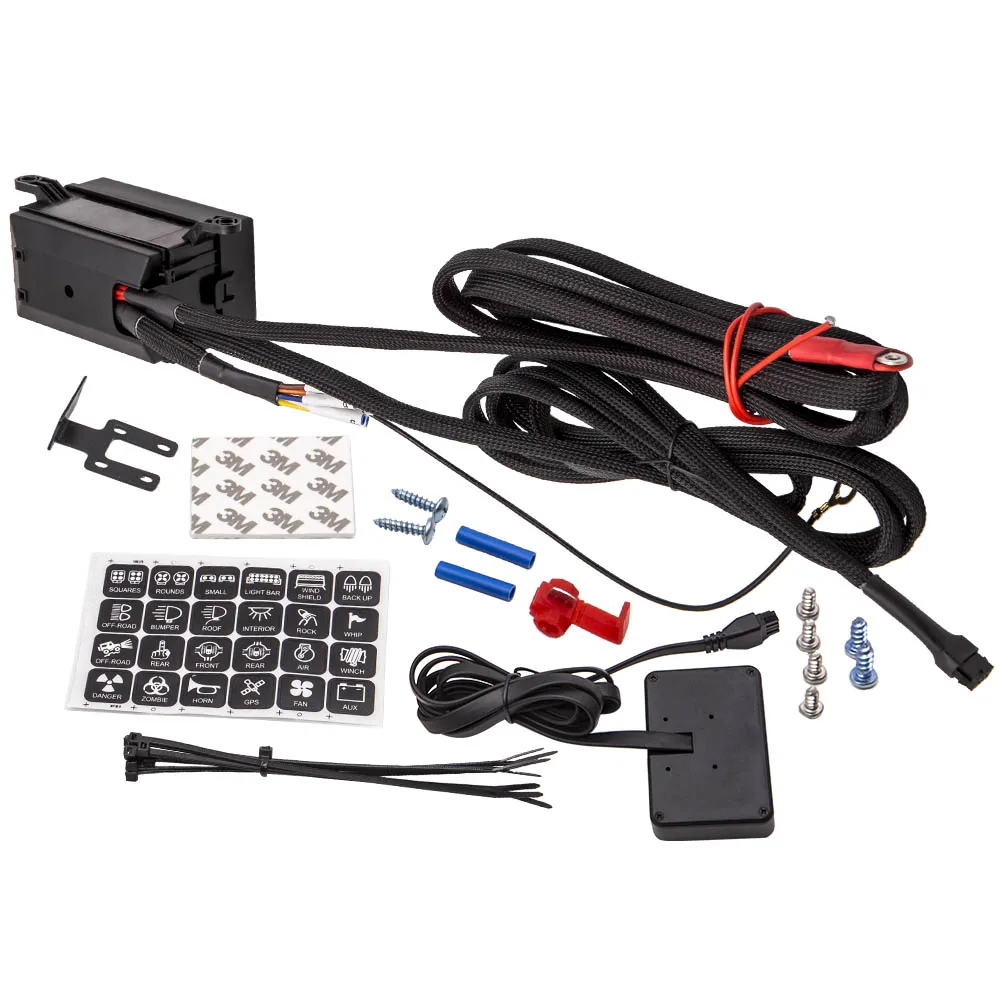 maXpeedingrods Universal 12V 6 Gang Switch Panel LED Light Bar Waterproof Relay Control Box for Truck ATV UTV SUV Car