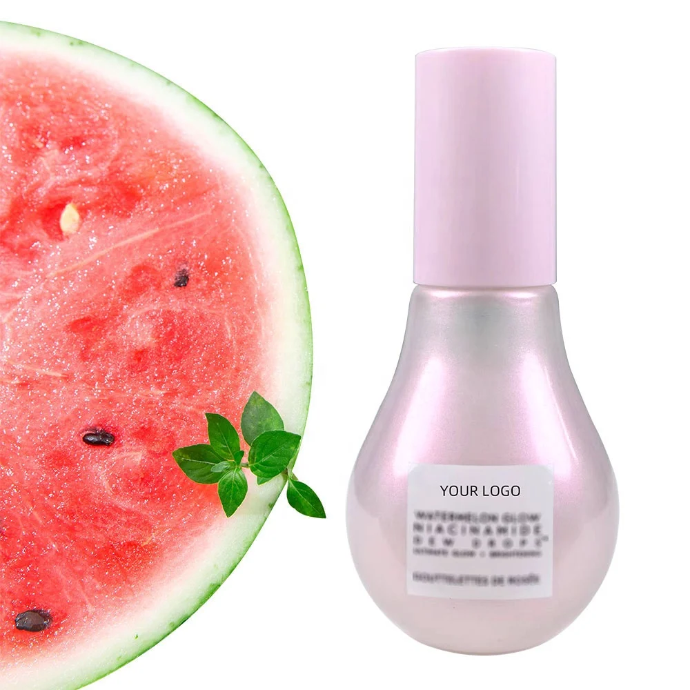 Private label Glow Skin Care  Recipe  Watermelon Glow Niacinamide Dew Face Serum Dark Spot Remover