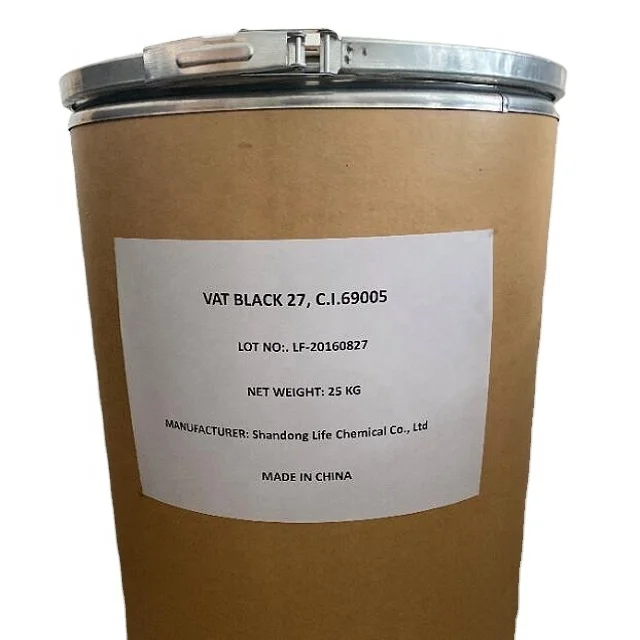 Заводская поставка НДС черный 27 для хлопка окрашивание НДС черный 27 для окрашивания униформы