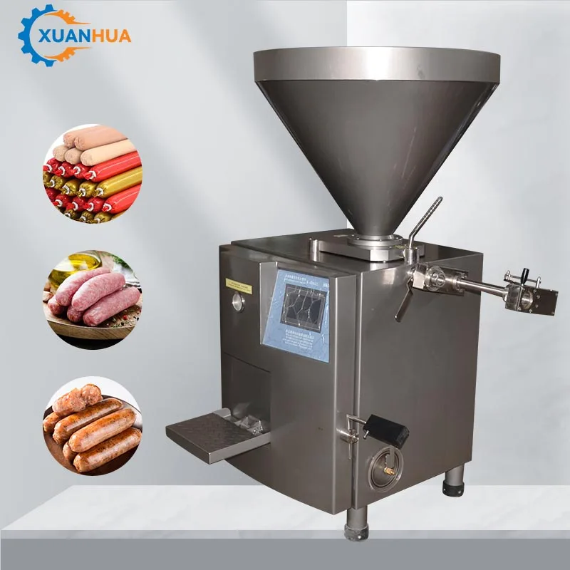 industrial sausage making equipment automatic vacuum hydraulic sausage stuffer filler machine