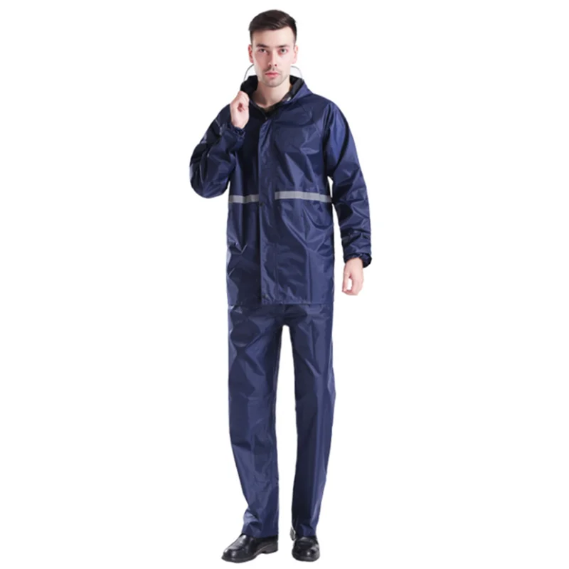 OEM Rain Wear Nylon Foldable Waterproof Rain Coats Mens Pocket Raincoats