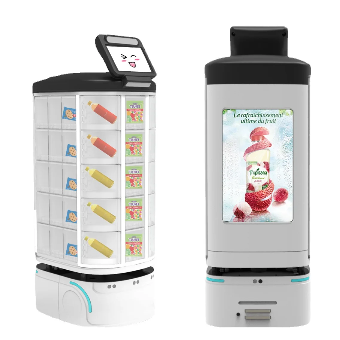 HD-076 intelligent unmanned mobile vending robots for office areas stations airports advertising Shopping malls cinemas