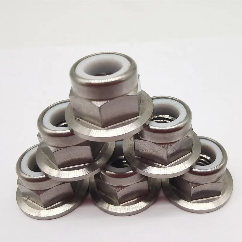 Titanium Nuts Fasteners Flange Nylon Lock Nuts For Motorcycle Bike Car