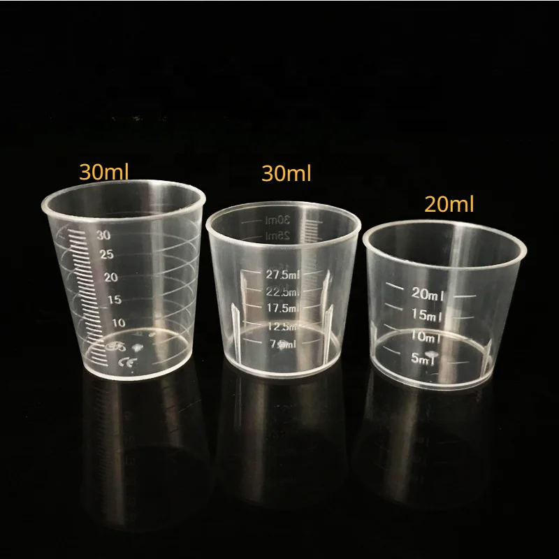 PP plastic medicine cups the scale measuring cup Laboratory Tool 20ml