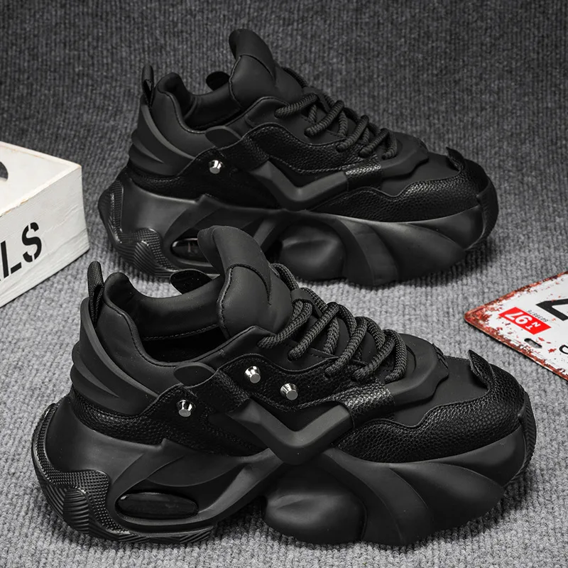 Trendy Torre Sports Casual Shoes Youth Cross-Border New All-Match Breathable Thick-Soled Stitching Increased Youth
