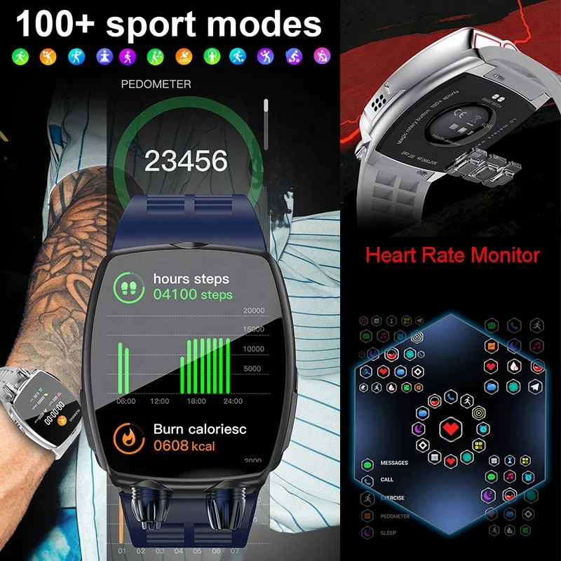 LA88 Blue tooth Call Smart Watch 3ATM IP68 Waterproof Sleep Monitor 100+Sport Mode Fitness Tracker Men Smartwatch 2023