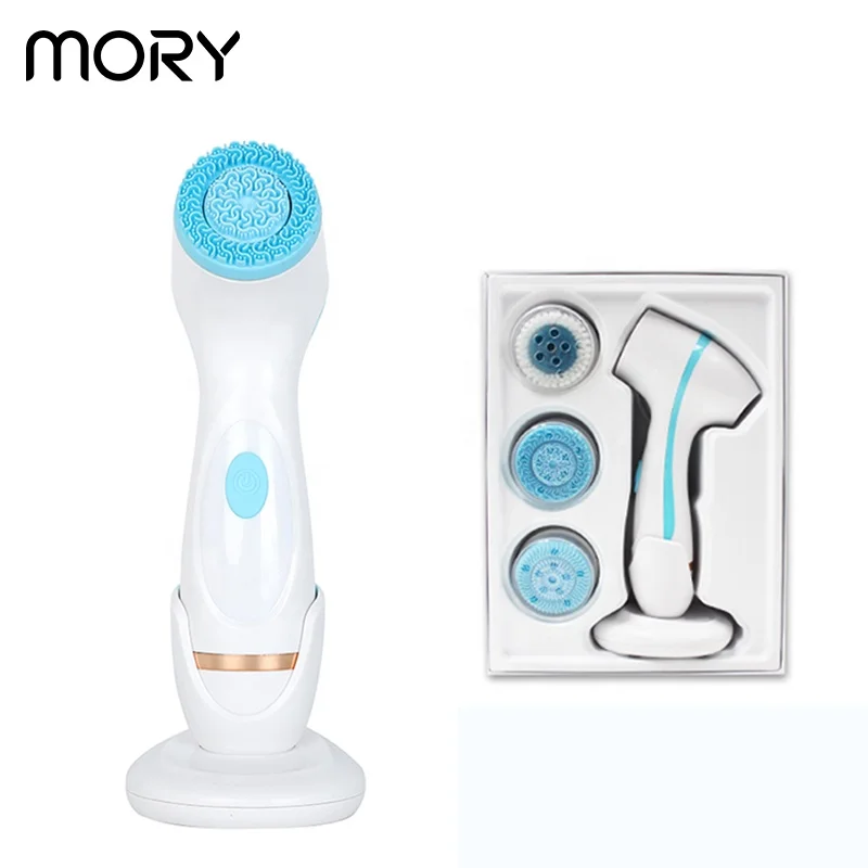 Mory deep pore facial cleansing brush electronic face brush wash scrub cleanser silicone cleasing face exfoliating brush