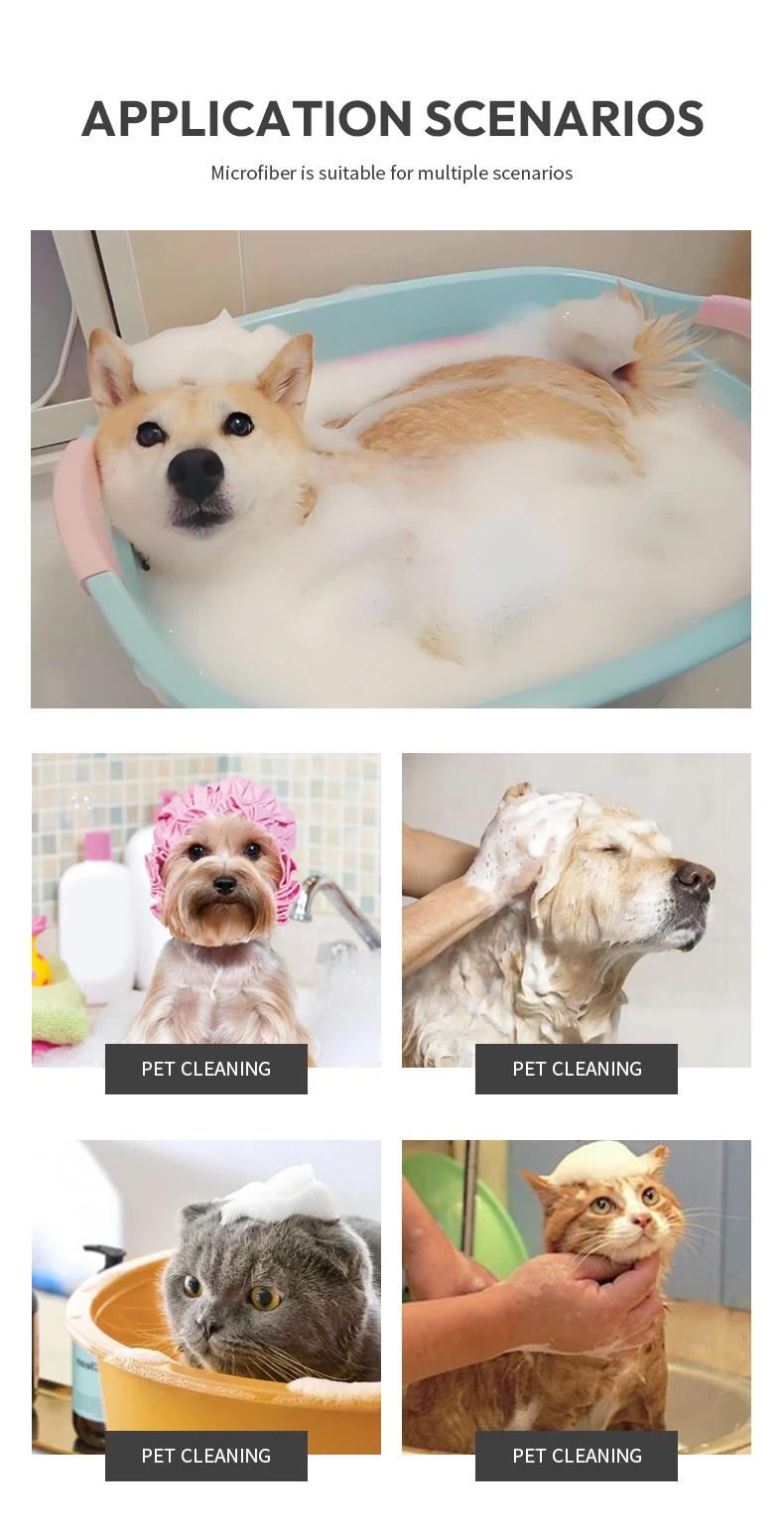 Hot Sale Super Absorbent Quick Drying Dog Bath Cleaning Microfiber Pet Towel
