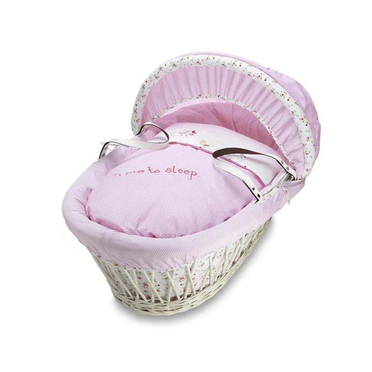 Comely stunning willow safe baby basket with cotton fabric
