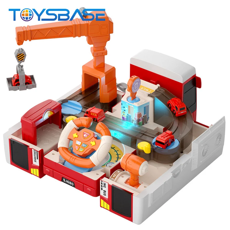 Двухслойный автобус Приключения трек автомобиль гараж игра DIY парковка игрушки