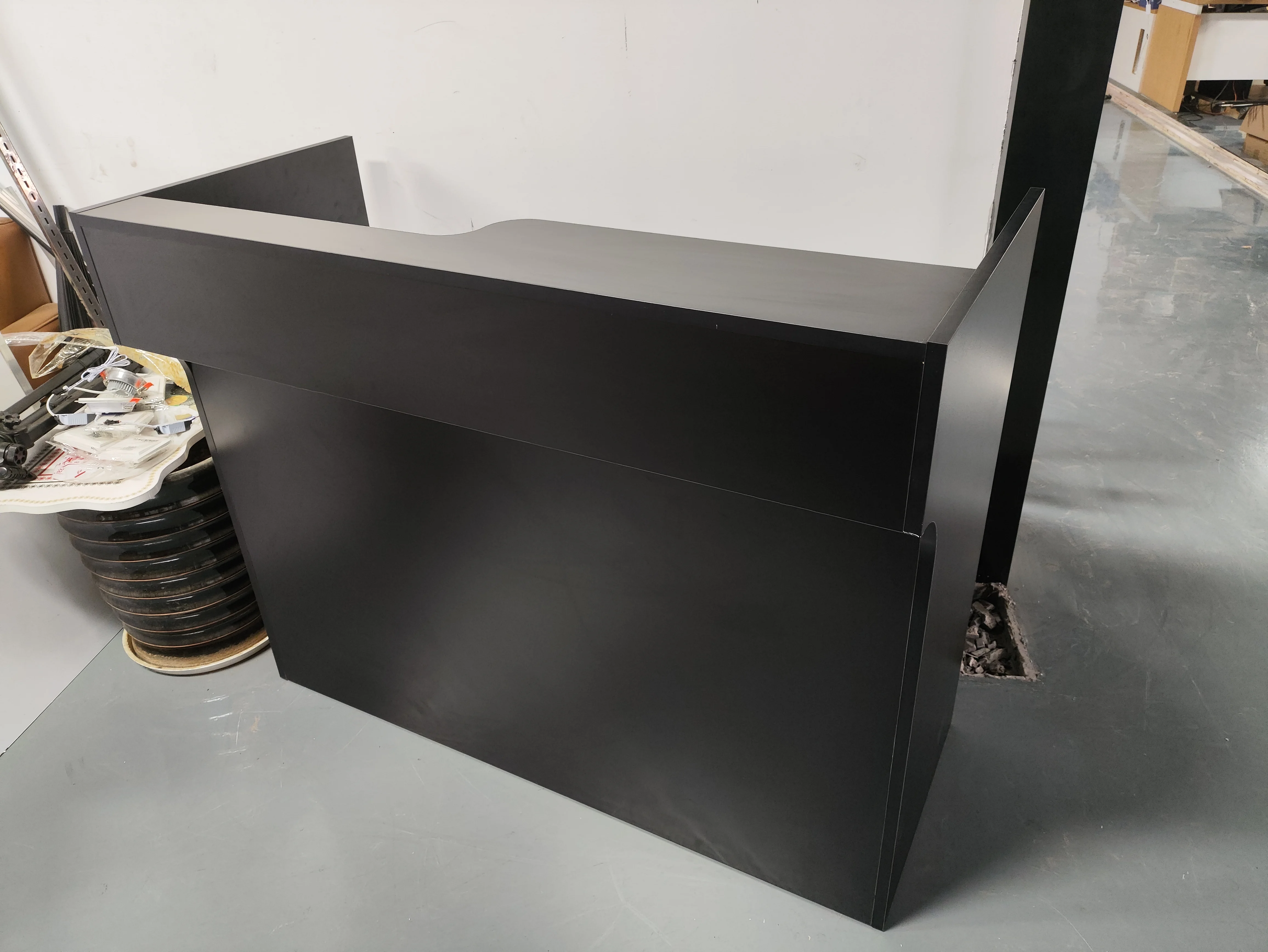 Factory Custom 120x 50 x 110cm MDF Board Check out Counter Supermarket Cashier  Desk