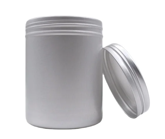 200ml, 200g, 7 oz deep aluminum jars aluminum cans with threaded screw top cover lid factory wholesale in large stock
