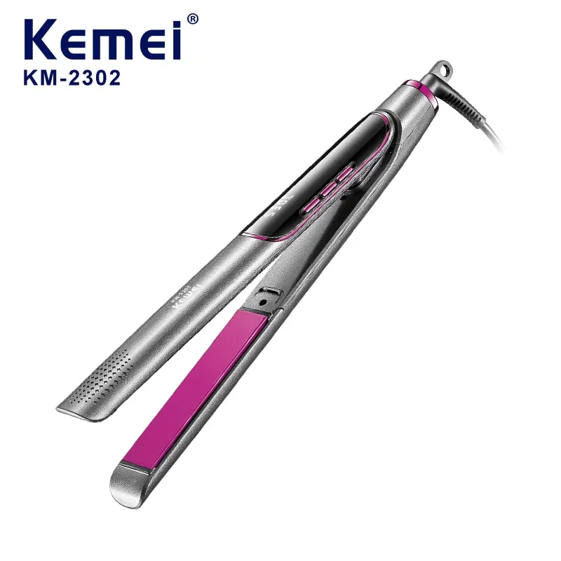 New Design Flat Iron Hair Straightener Km-2302 Custom Private Label Professional Wholesale Hair Straightener