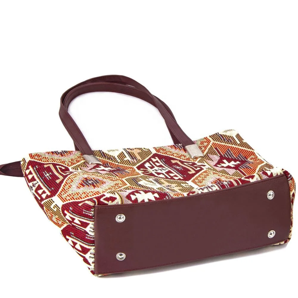 Kilim Designed Tapestry  Bag  Made in Turkey