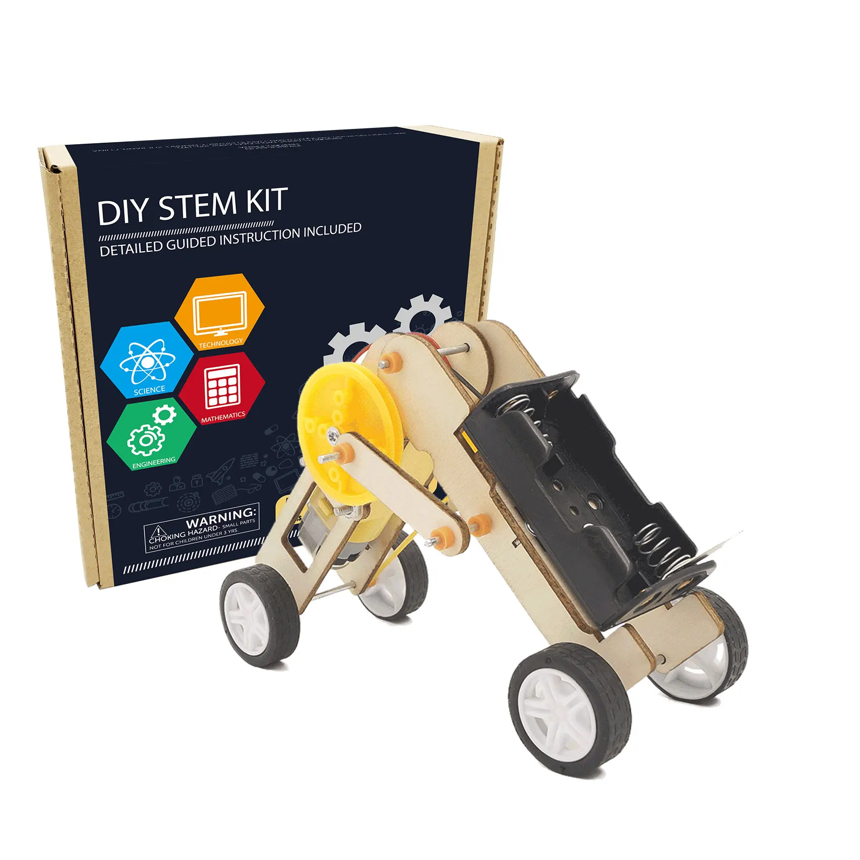 STEM toy DIY 3D wooden robot Physical Learning Toy Science Experiments Kits,STEM toy Learning Sets