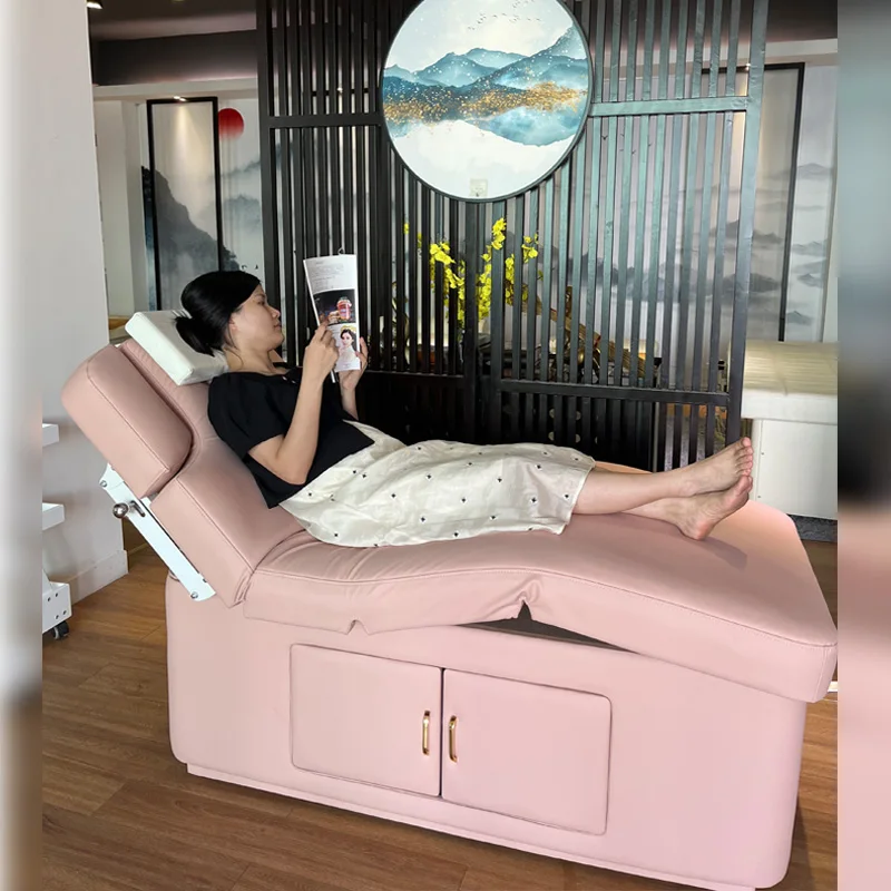 wholesale electric beauty salon curved Extension lash bed Topper massage table eyelash mattress bed