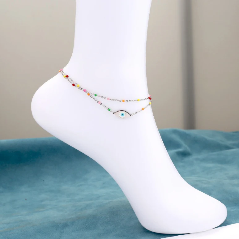 Gold Plated Silver Plated Fashion Anklet Stainless Steel Ankle Chain For Women