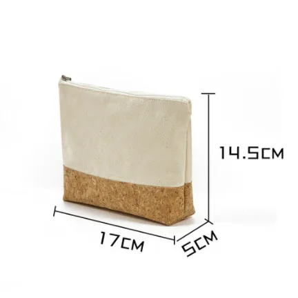 Hot Selling Sustainable Recycled Natural Cotton Canvas Jute Zipper Pouch Fashionable Small Travel Cosmetic Bag Pouch