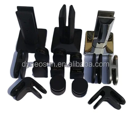 black stainless steel glass Bracket For 6-12mm Glass Balustrade Handrail Railing Glass Clamp