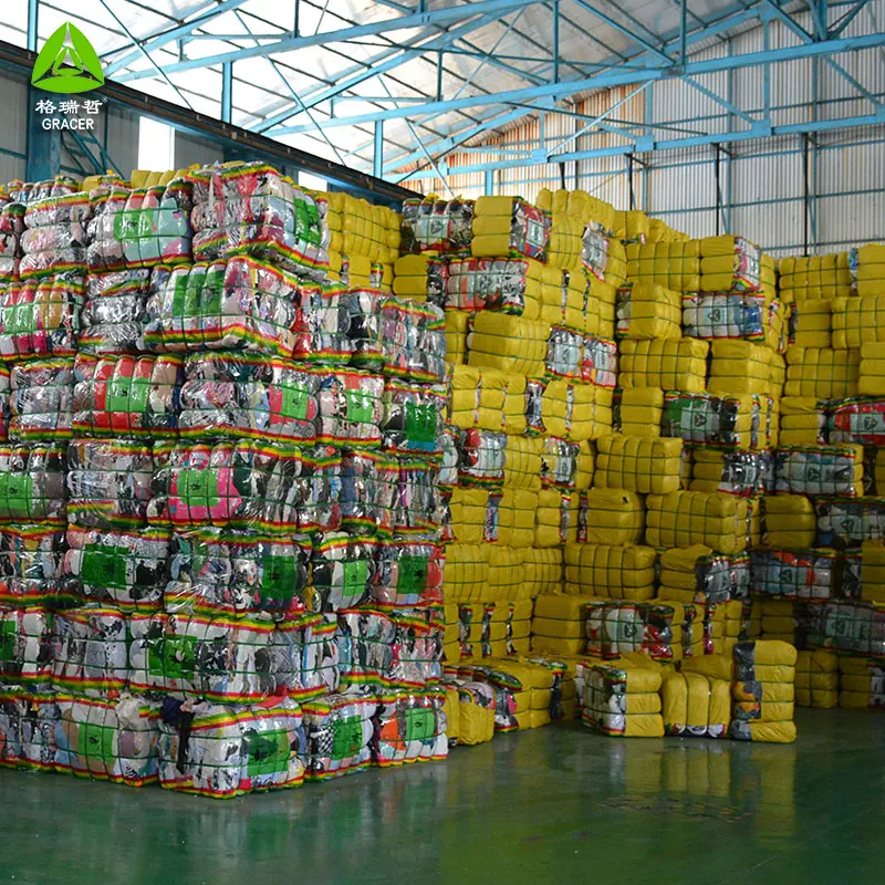 High Quality Vintage Apparel Bale Second Hand Clothing Ladies Cotton Skirt Used Clothing From Korea Bundle