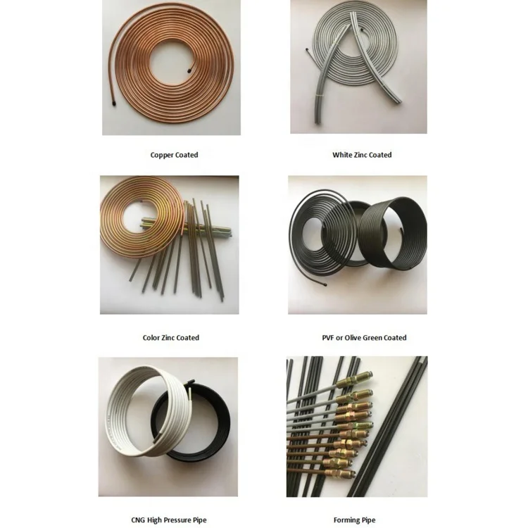 Motorcycle Brake lines double wall steel oil pipe zinc coated Bundy tube