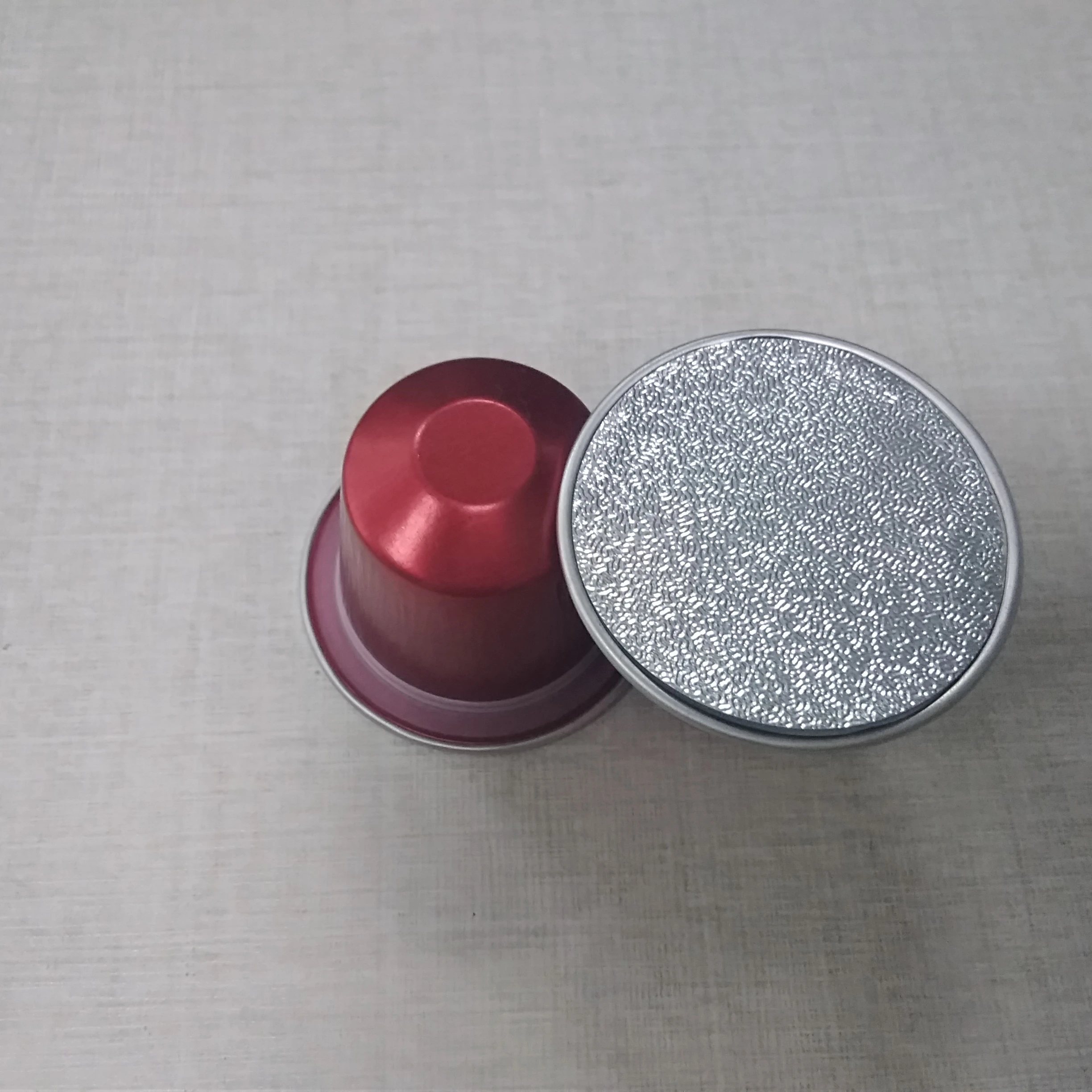 Empty 37 mm Nespresso Aluminum Foil Coffee cup Nespresso Pods