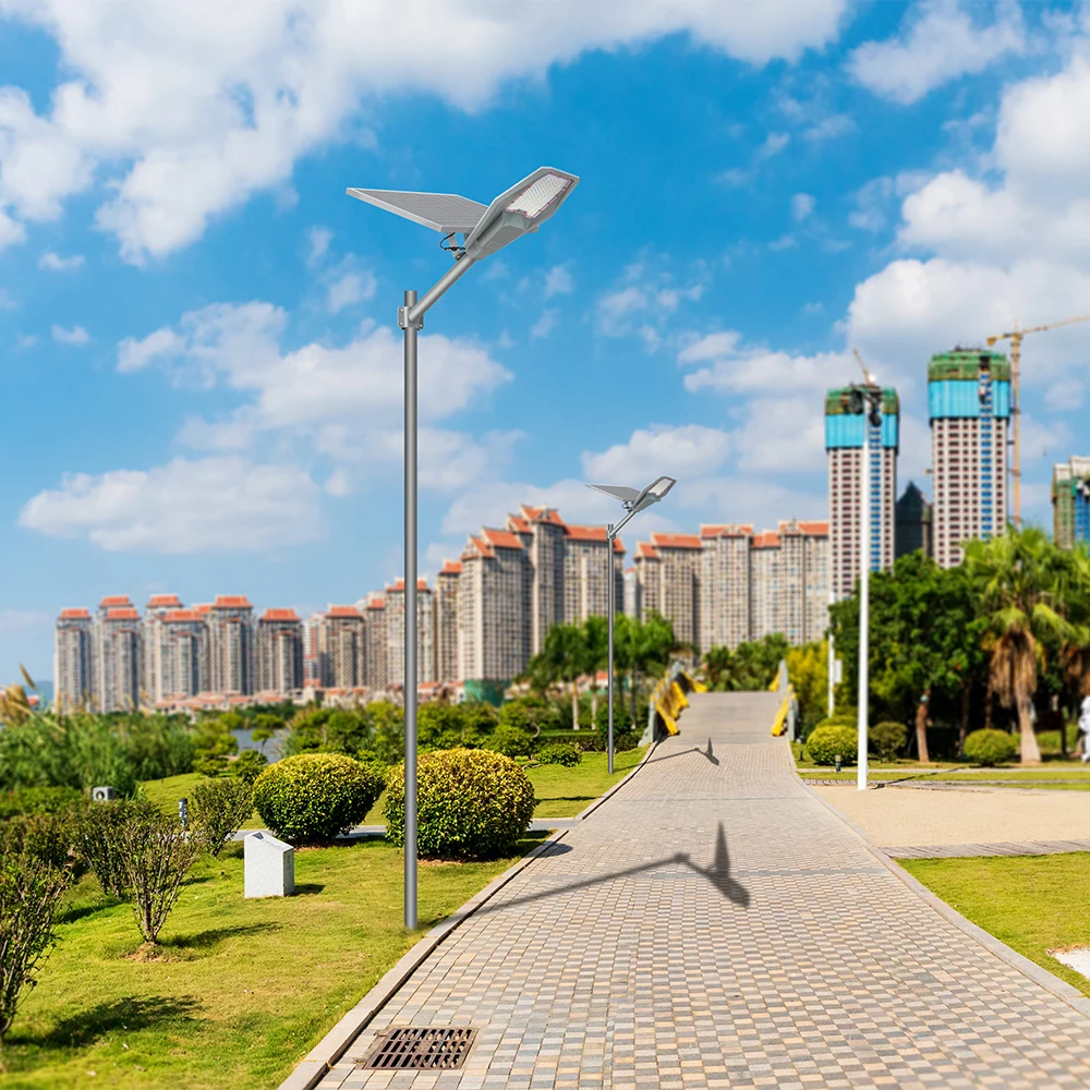 Newest Design GPS solar street light with pole