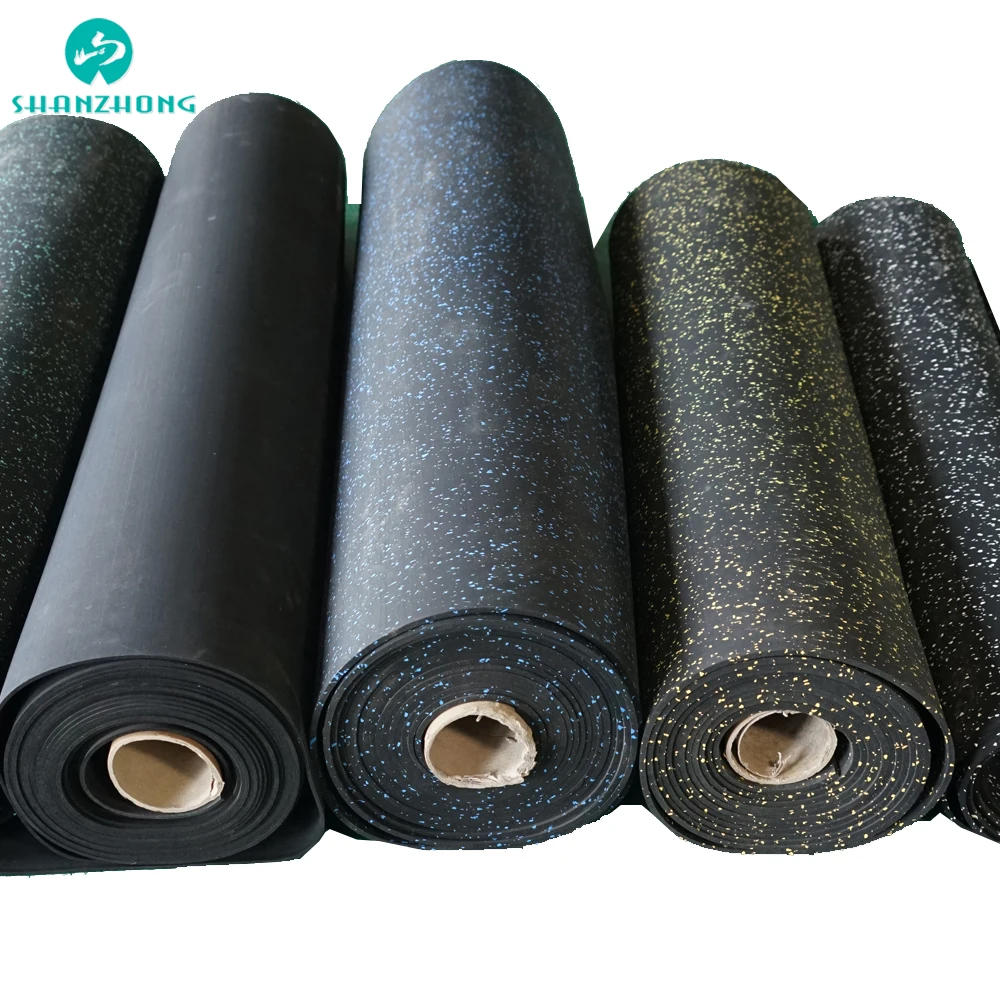 indoor rubber floor mat 6mm Exercise fitness mat roll suitable for all ages accepted customization