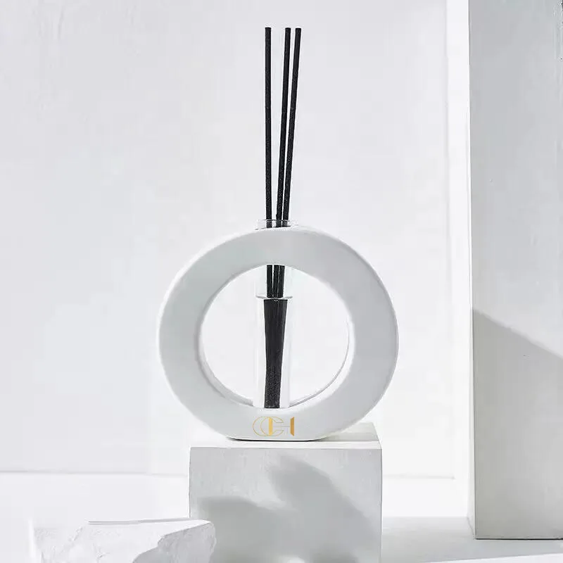 Kabbalah Luxury Scenting Scent Aroma Unique Square Ceramic Glass Bottle Essential Oil Reed Diffuser