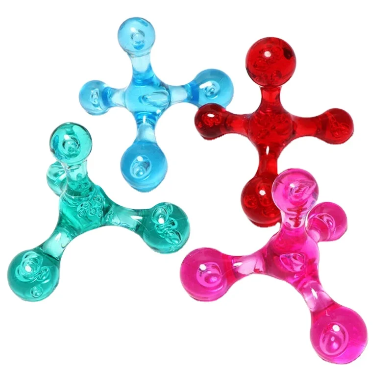 Four Acupressure Massage Point Ball Knobs Finger Hand-Held Deep Tissue Self Massage Tool for Pain Relief