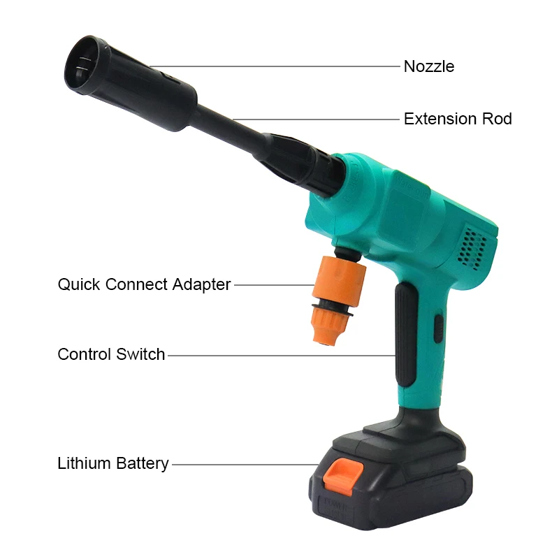 LANDSEA Electric Lithium Battery Pressure Washer High Pressure Cleaner Power Car Washing Gun Water Gun Spray Gun