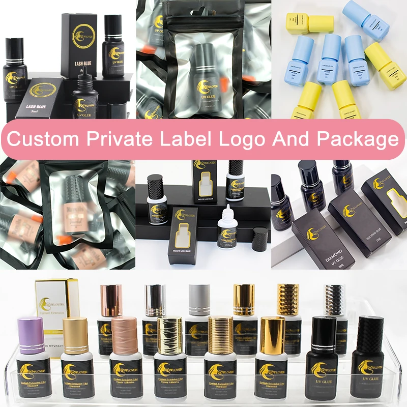 New Product Private Label UV Lash Glue LED Light Fast Drying Waterproof UV Glue Lash Extension Glue