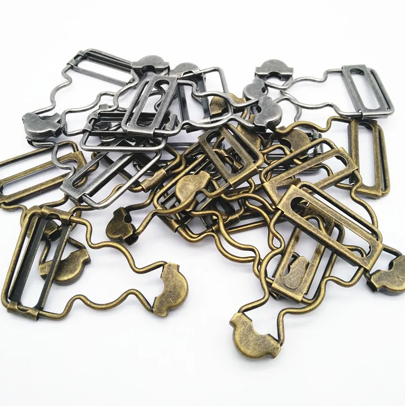 1 inch inner 27mm close head suspender buckle iron quality in antique brass color,  jeans adjuster buckle
