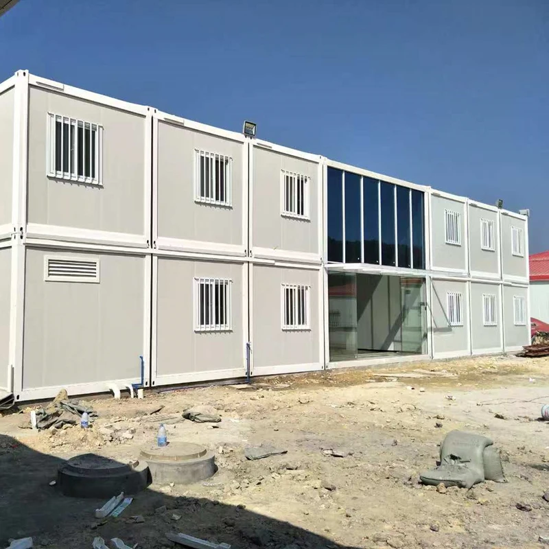 prefabricated houses flat pack office portable building beach kit set cabins steel house villa containers folding house