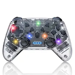 Hot sale BT dual vibration game controller for NS switch wireless gamepad RGB joystick video game console