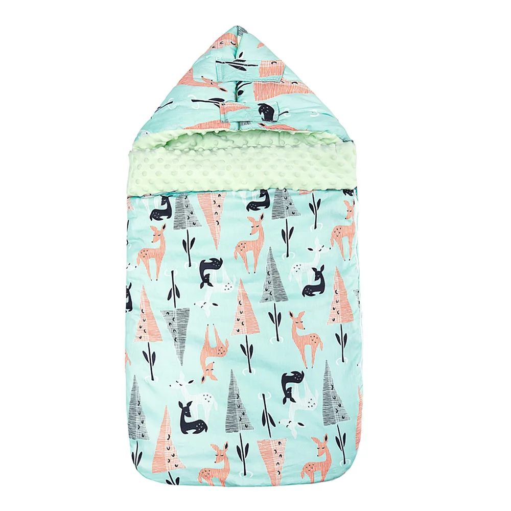 
Cotton anti-startle autumn and winter thickened dual-use newborn baby quilt sleeping bag 