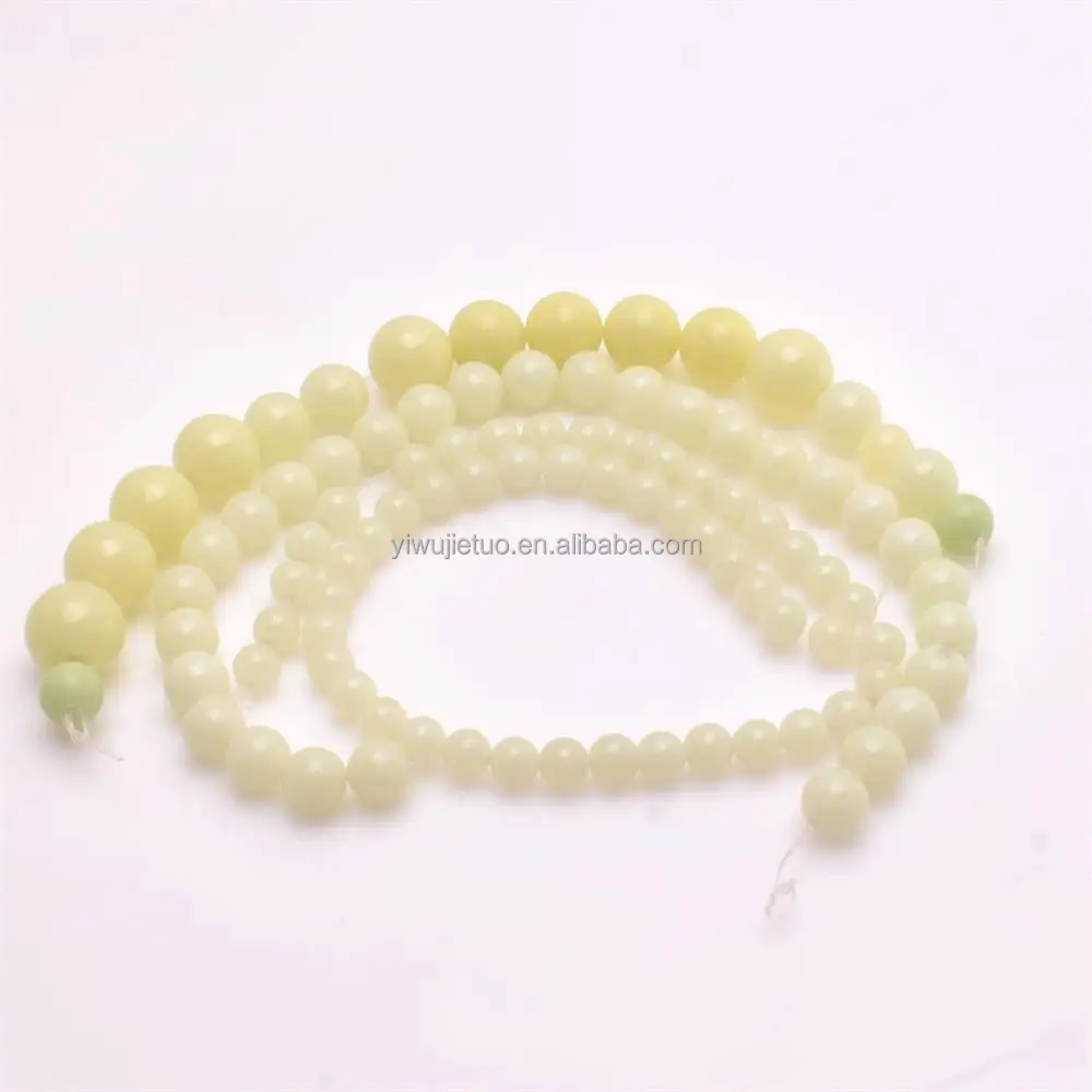Loose stone beads for jewelry making luminous high quality natural stone beads for fishing tackle