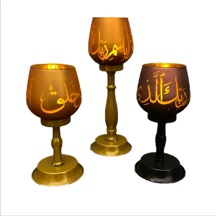 2022 EID Mubarak Decorations Eid Al-Adha Candlestick Ramadan For Islam Muslim Home Table
