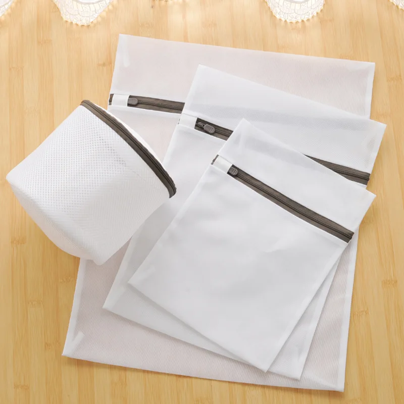 Hot selling folding zipper wash bags dirty laundry bag for travel laundry mesh bags for washing machine