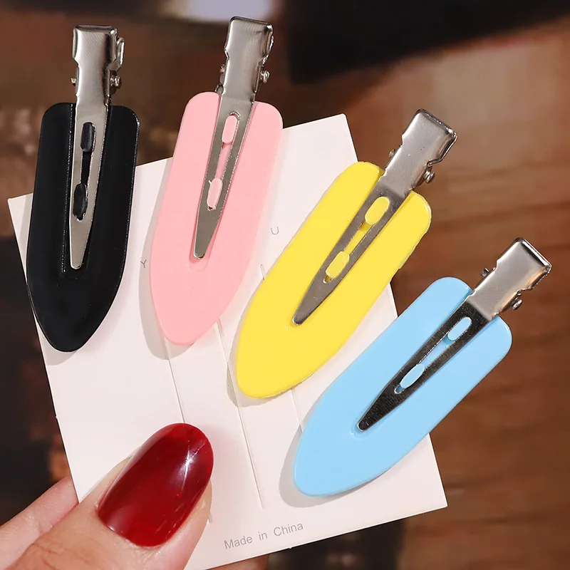 Hot Selling No Crease Acrylic Hair Clips For Women Or Girls Fashion Hair Accessories No Bend Curl Clips Small Leaves Hair Clip
