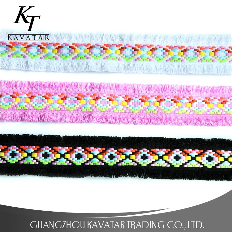
Wholesale Customized Ethnic Style Color Embroidery Ribbon 