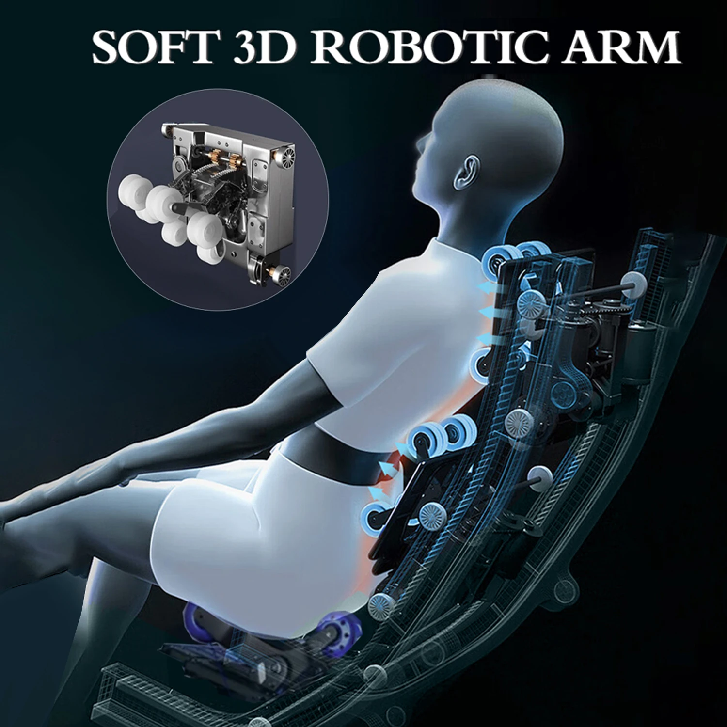 Luxury SL Track 4d Ai Voice Body Detection Full Body Airbags Zero Gravity Other Massage Products, Electric 3d Massage Chair