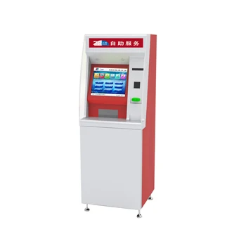 High Safety Self service Windows 10 free standing Indoor Query kiosk with Mental Keyboard