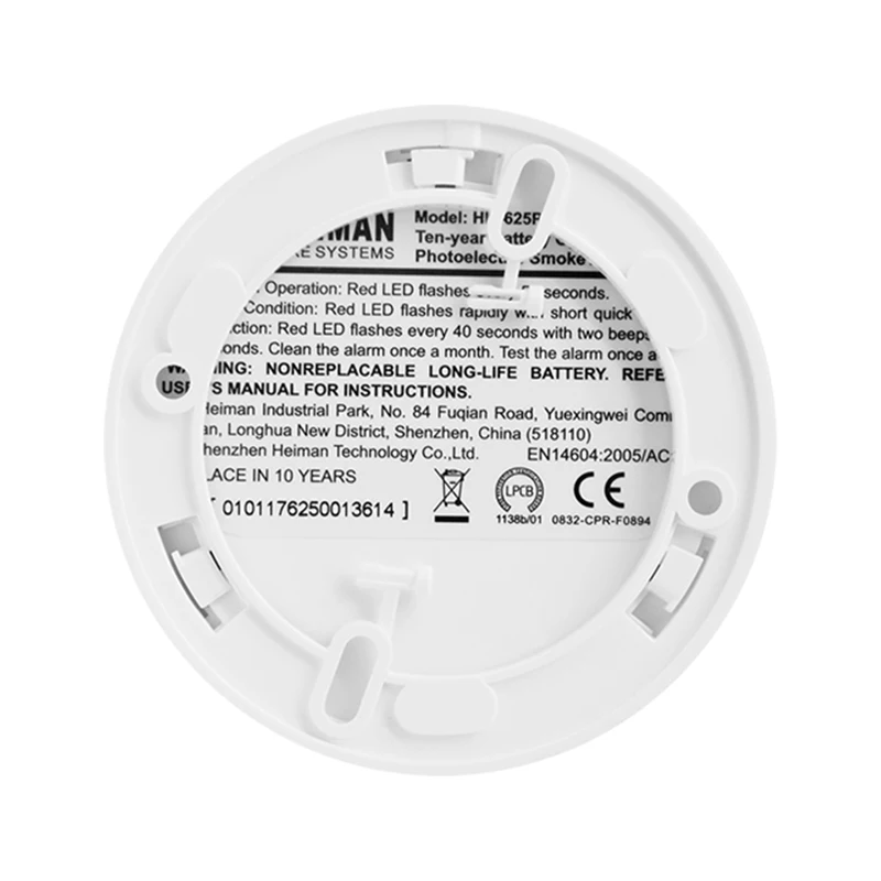 HEIMAN photoelectric Standalone Smoke Detector 10 Years Sealed Battery Smoke Alarm for Home Security