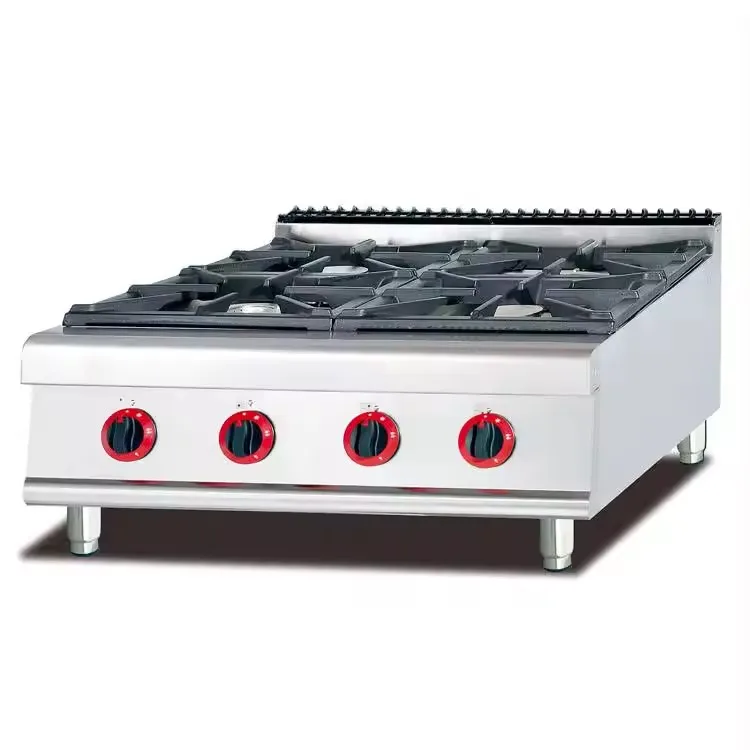 good quality Tabletop Four-Head Gas Range  Clay Pot Stove Counter Top Gas stove with 4 burners 4-burner gas oven for sale