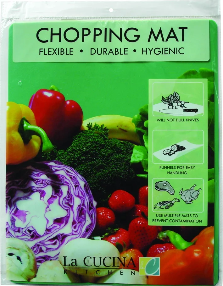 kitchen Plastic thin cutting mat with function marks, 4pcs/set