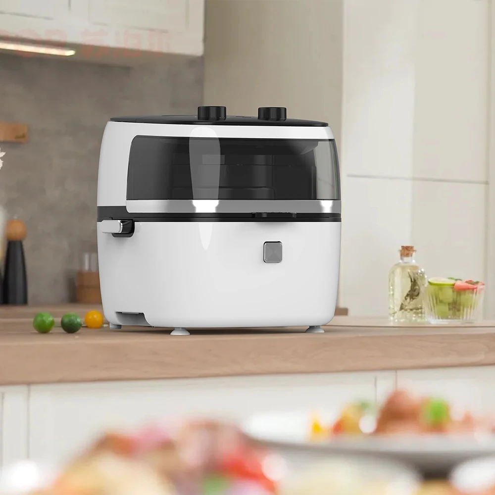 Wholesale 6.5L Factory Price Electric Air Fryer Non-Stick Plastic Pot with No Oil Visual Window OEM Household Use