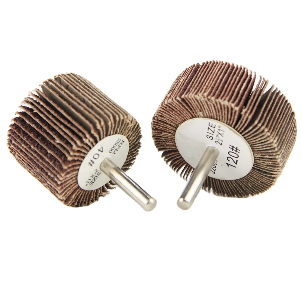 
Abrasive Cloth Flap Wheel with Mounted Steel Shank 