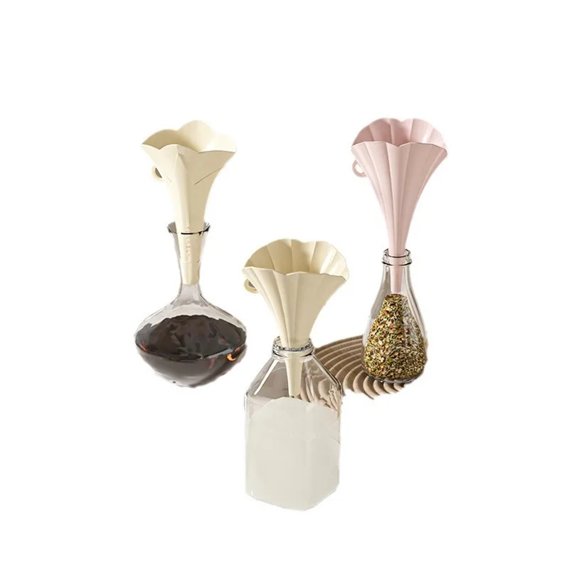 5 In 1 Spill Proof Kitchen Funnel Portable Food Grade Multipurpose Foldable Separation Filter Funnel